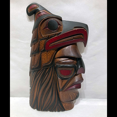 Native Woman with Thunderbird Headress 