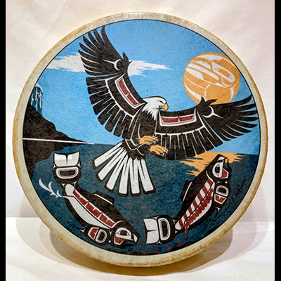 Hand Painted Ceremonial Drum 