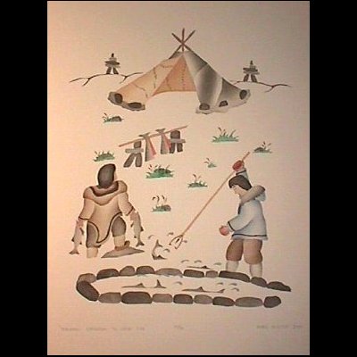  Teaching Grandson to Spear Fish