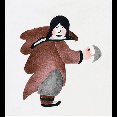 Woman Holding Ulu
