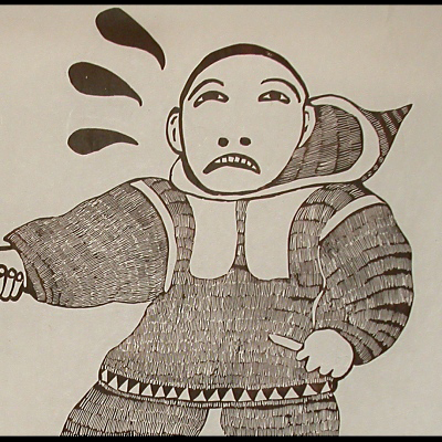  Man with Kilaut     *black & white*