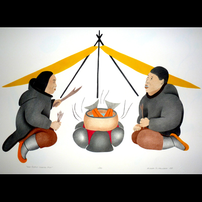  Two People Cooking Fish