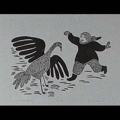  Crane and Man Dancing