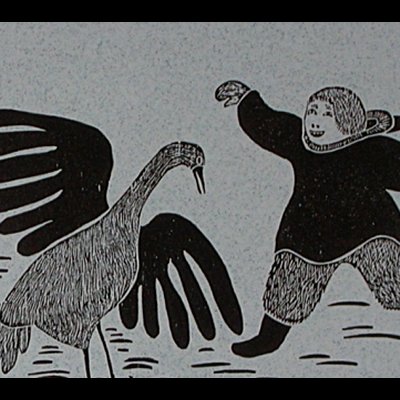  Crane and Man Dancing